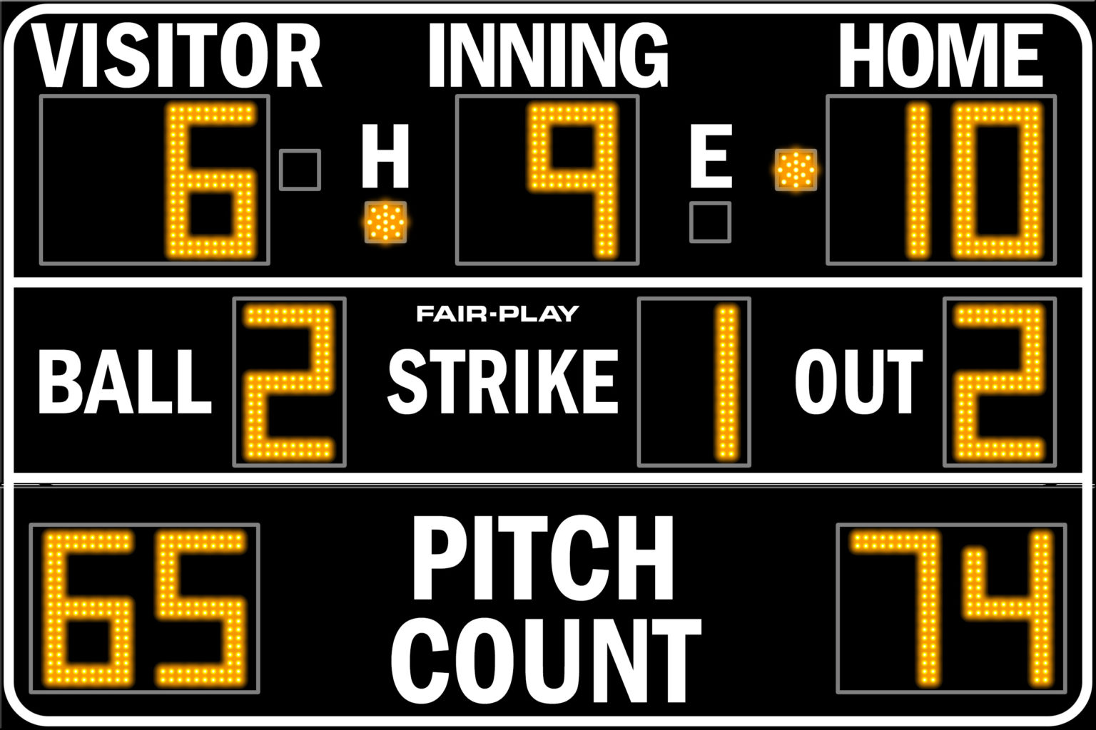 Baseball And Softball Scoreboards 7100 3600 Series Fair Play Scoreboards   BA 7209PC 2 Fp 1536x1024 