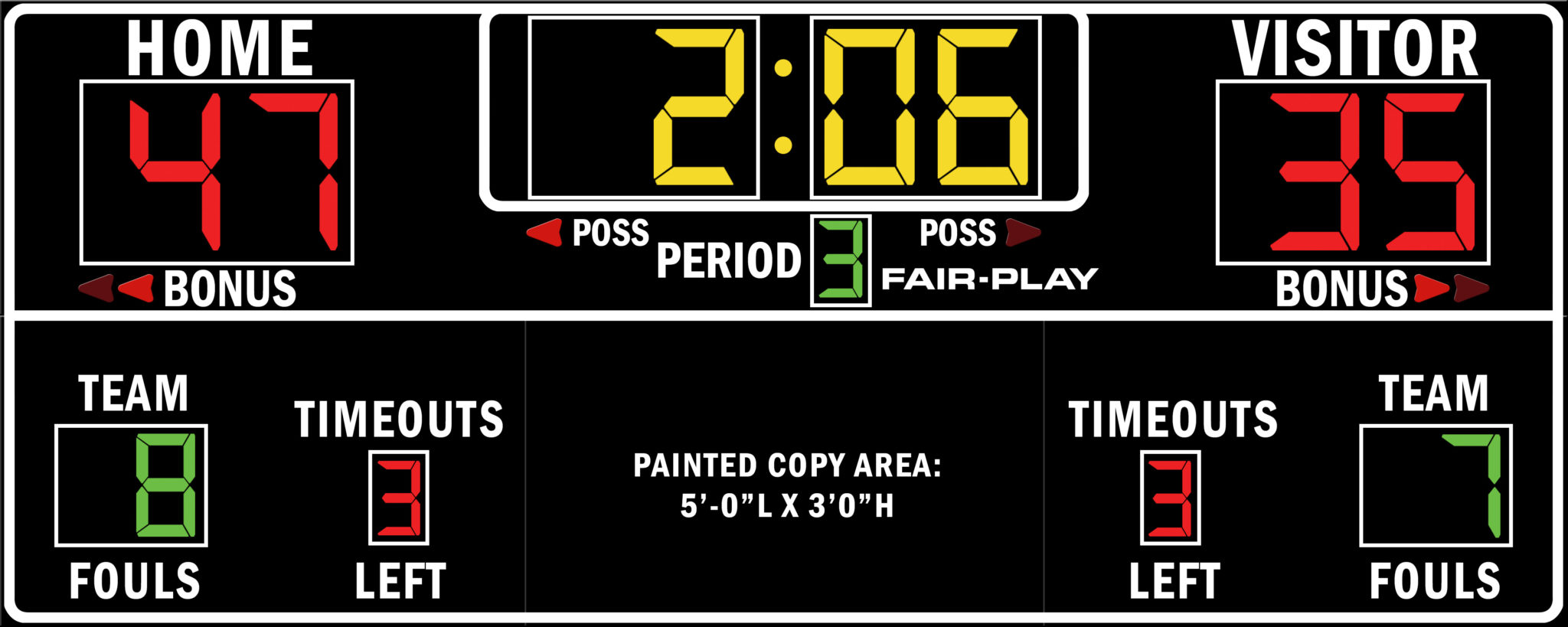 Bb 1930 4 Basketball Scoreboard Fair Play Scoreboards