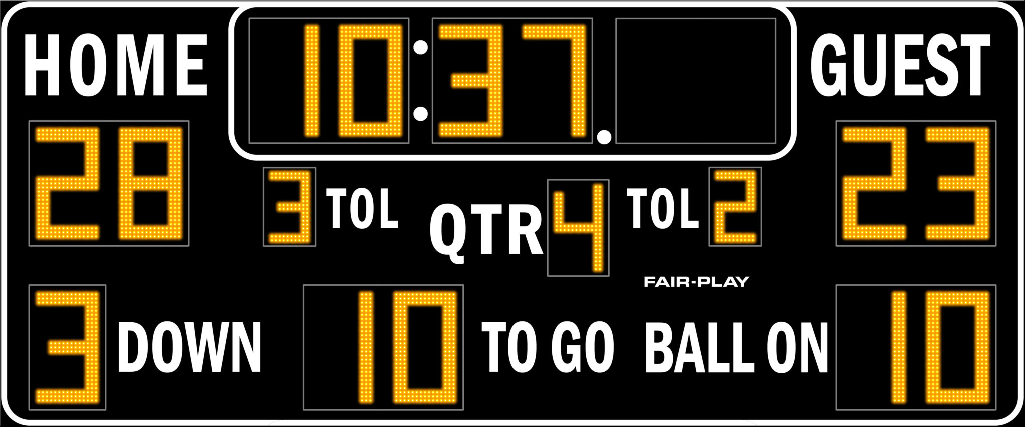 Fb 8318tkh 2 Football Scoreboard Fair Play Scoreboards